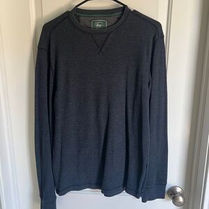 Medium navy waffle knit G.H. Bass long sleeve shirt